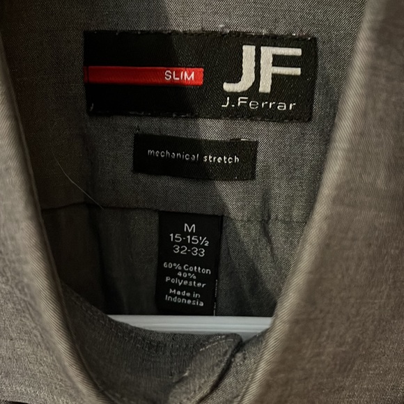 J. Ferrar Slim Gray Button Down - Picture 2 of 3